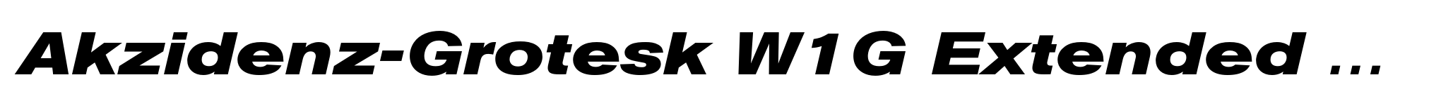 Akzidenz-Grotesk W1G Extended Bold Italic image